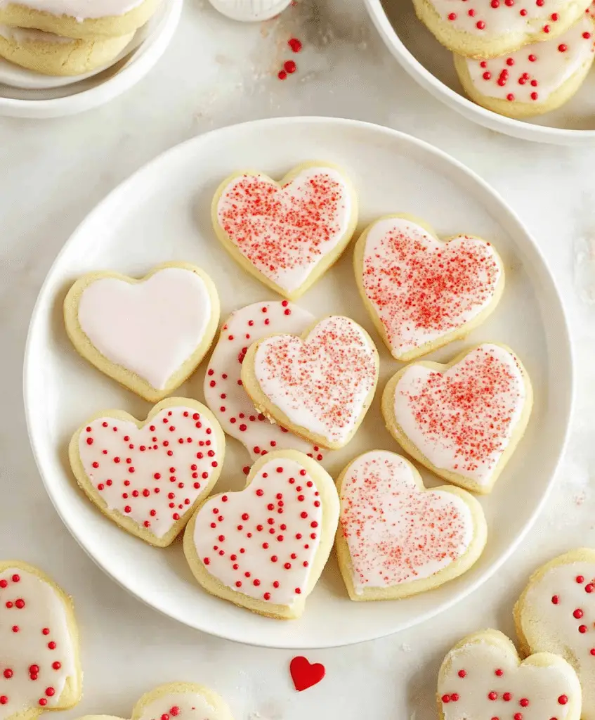 Heart-shaped Sugar Cookies Recipe - emiliarecipes.com